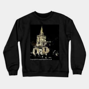 Weekley Church in Black and White, St Mary the Virgin Crewneck Sweatshirt